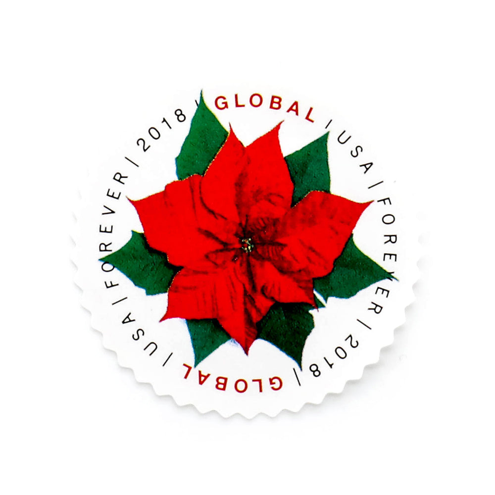 2018 US Global Poinsettia Forever Stamps