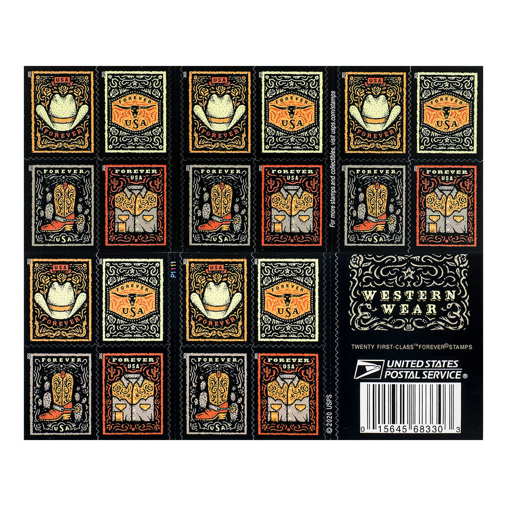 2021 First-Class Forever Stamps - Western Wear