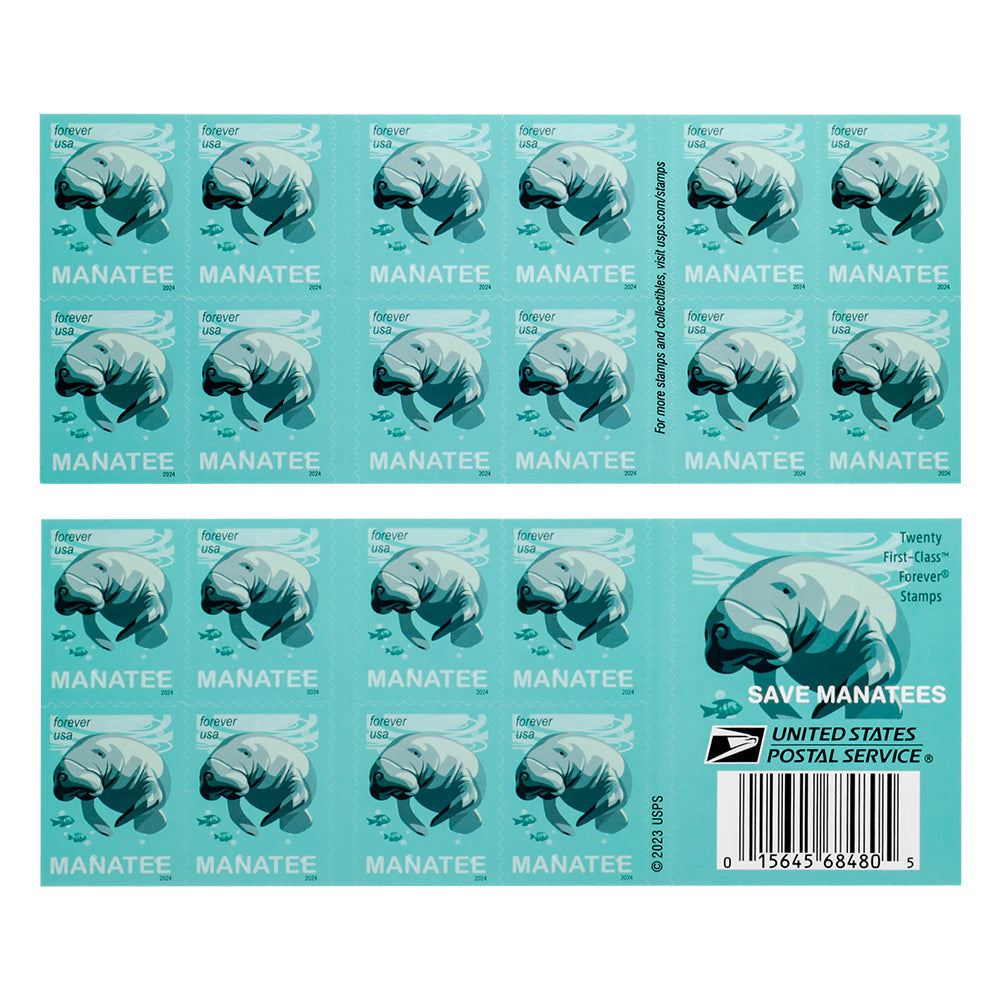 2024 Save Manatees Forever First Class Postage Stamps