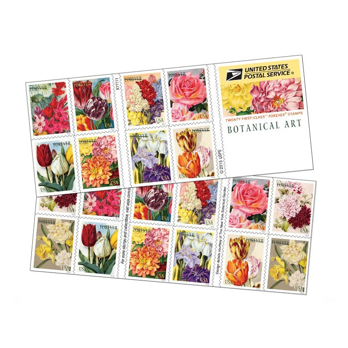 2016 US Botanical Art Forever First Class Postage Stamps